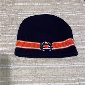 Auburn Tigers Knit Beanie Hat Navy Orange Striped Winter NCAA One Size